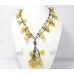Necklace 925 Sterling Silver Agate & Sunstone Gem Stone Women Handmade Gift C903